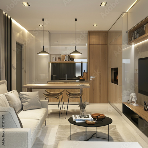  apartment with wooden elements