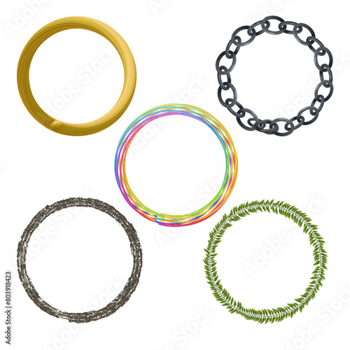 様々な円・カラフルな円／Various circles/colorful circles／다양한 원, 다채로운 원