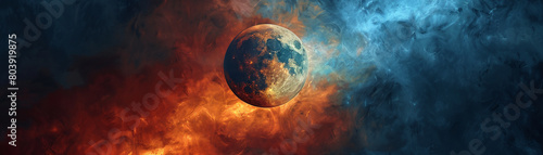 Experiment with blending and merging colors to depict the intricate dance of light and shadow during a lunar eclipse
