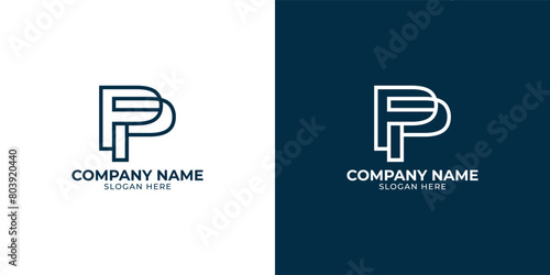 Modern Geometric Premium Logistic letter P Logo