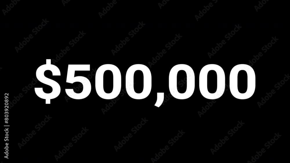 Increase counting numbers with dollar sign and decimal 0 to 1M amount investment or figures concepts Increase counting numbers with dollar sign and decimal 0 to 1M amount investment or figures concepts