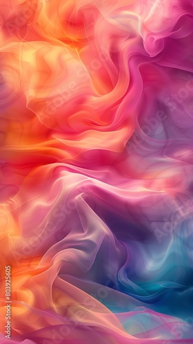 Smooth Translucent Gradient: Colorful Flow with Silky Texture, Vivid Tones
