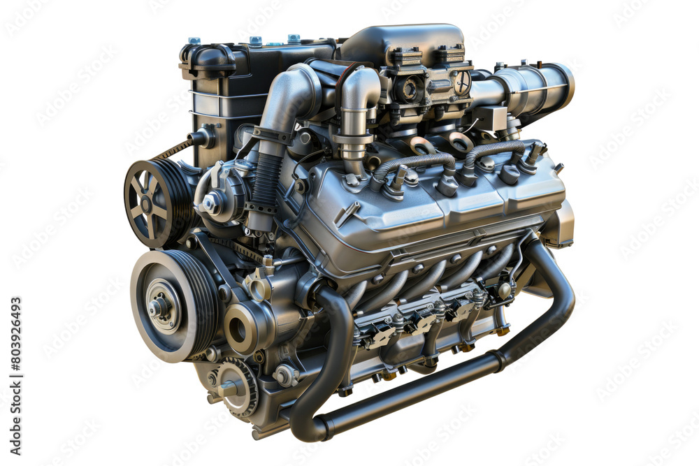 Car engine isolated on transparent background Car engine isolated on transparent background