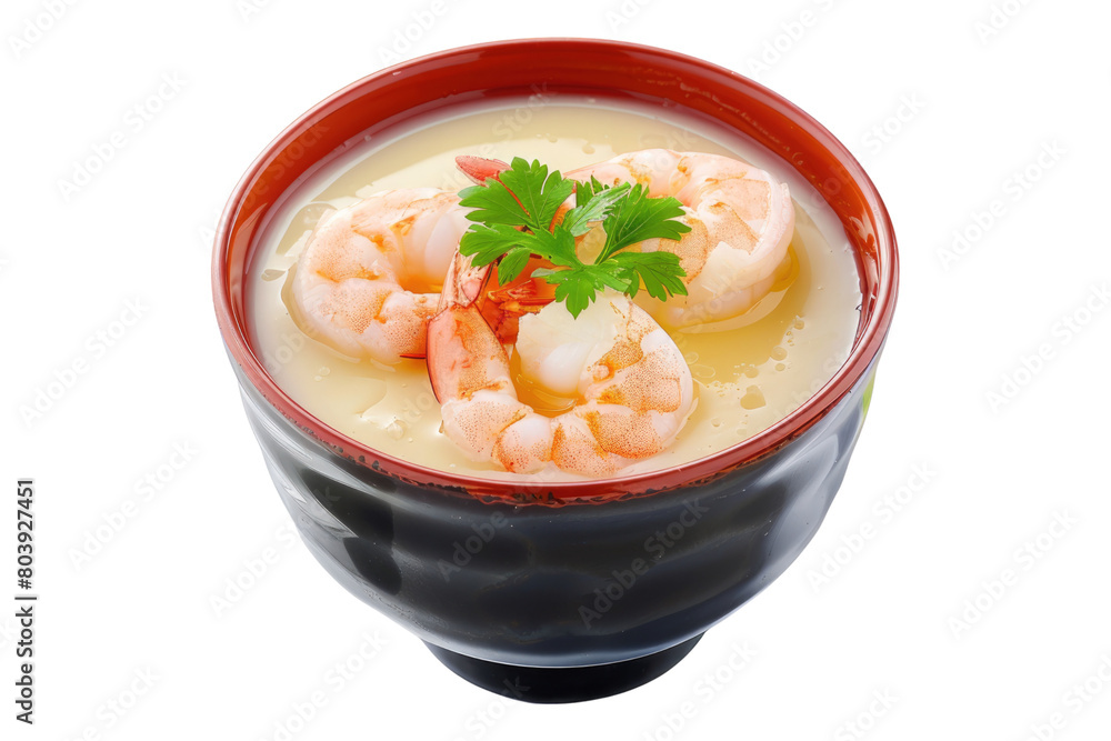 Chawanmushi Japanese savory egg custard isolated on transparent background Chawanmushi Japanese savory egg custard isolated on transparent background