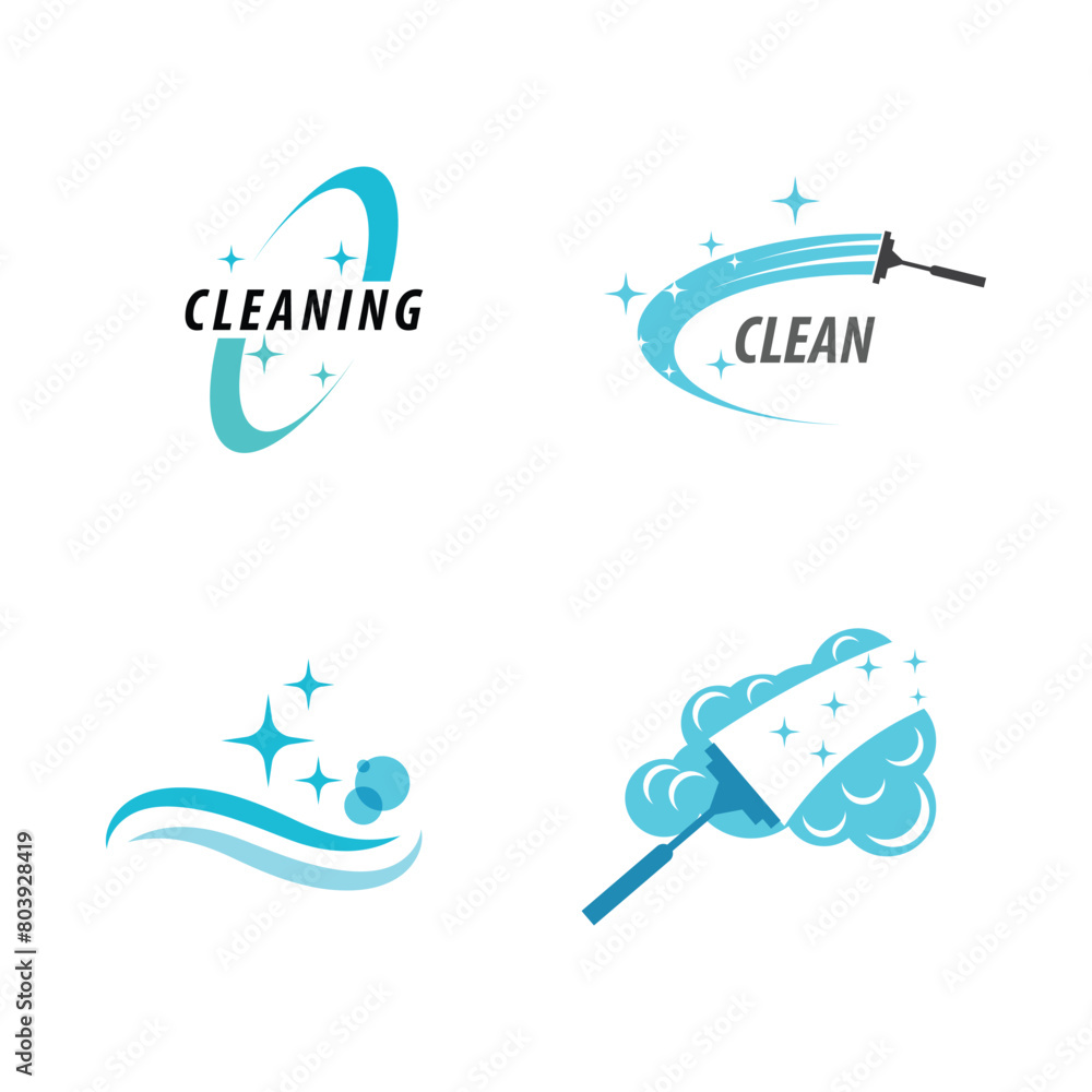 Cleaning logo vector template symbol design Cleaning logo vector template symbol design