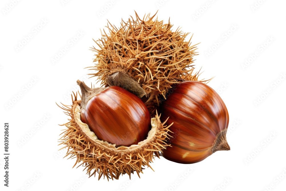Chestnuts isolated on transparent background Chestnuts isolated on transparent background