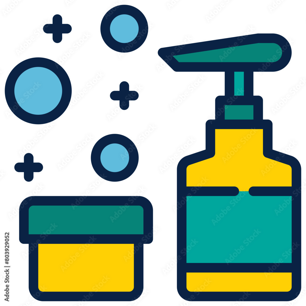 shampoo clean bathroom cleaning soap filled outline shampoo clean bathroom cleaning soap filled outline