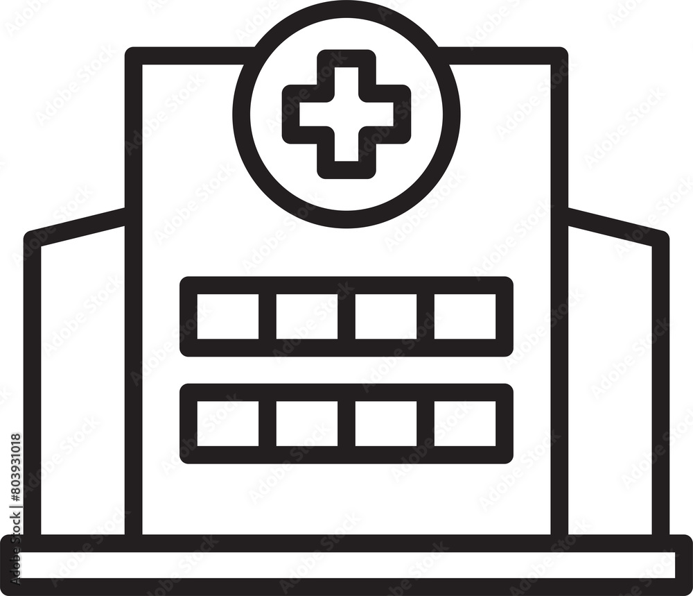 Obraz premium Hospital Icon Illustration