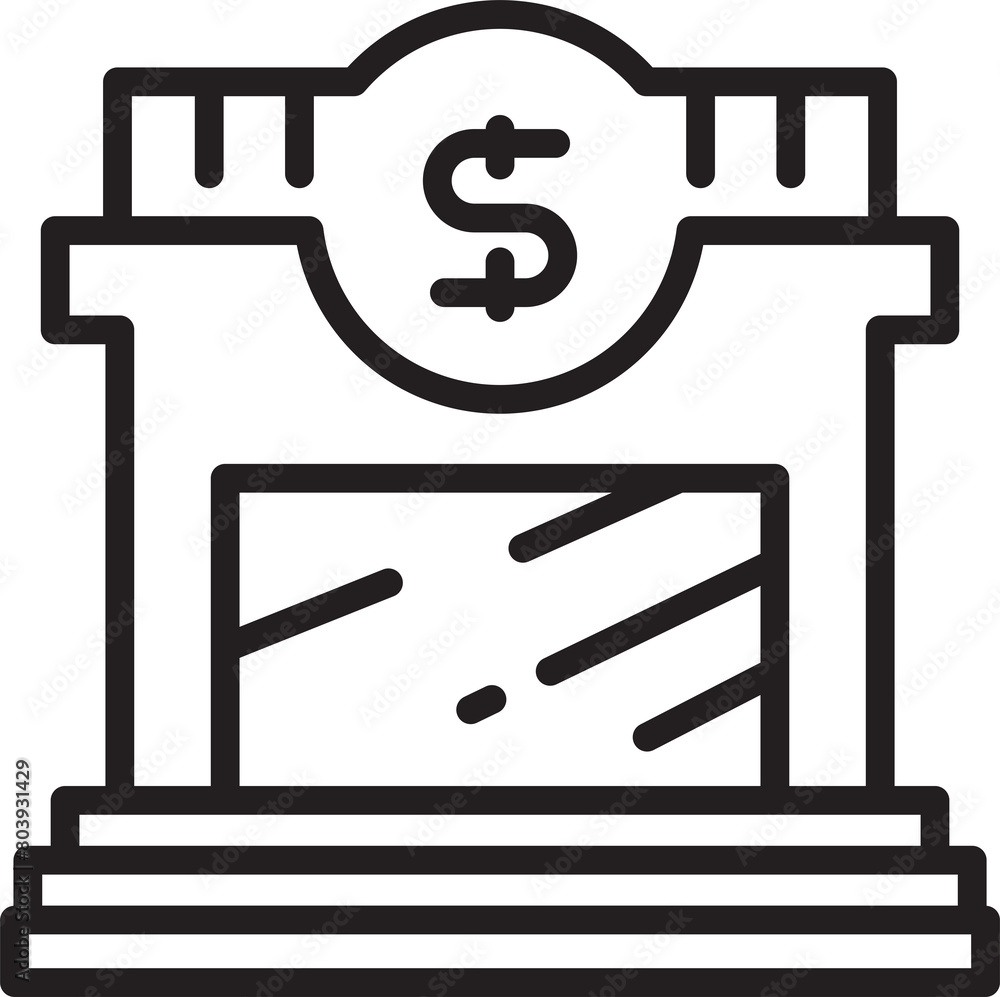Bank Building Icon Bank Building Icon