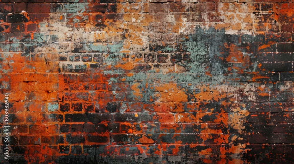 Empty Old Brick Wall Texture. Painted Distressed Wall Surface. Grungy Wide Brickwall. Grunge Red Stonewall Background. Shabby Building Facade With Damaged Plaster. Abstract Web Banner. Copy Space. Empty Old Brick Wall Texture. Painted Distressed Wall Surface. Grungy Wide Brickwall. Grunge Red Stonewall Background. Shabby Building Facade With Damaged Plaster. Abstract Web Banner. Copy Space.