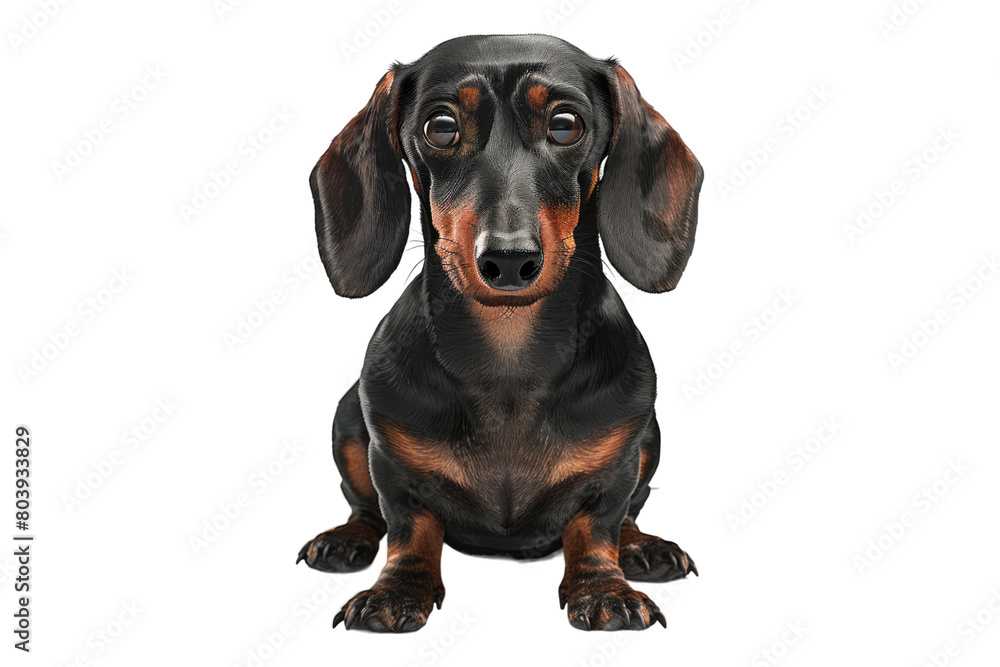 Dashing Dachshund isolated on transparent background Dashing Dachshund isolated on transparent background