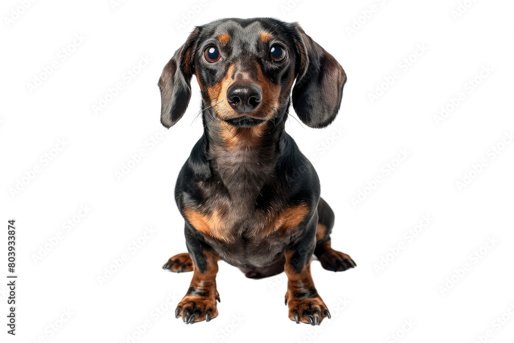 Dashing Dachshund isolated on transparent background Dashing Dachshund isolated on transparent background