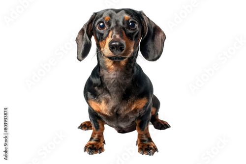 Dashing Dachshund isolated on transparent background © posterpalette