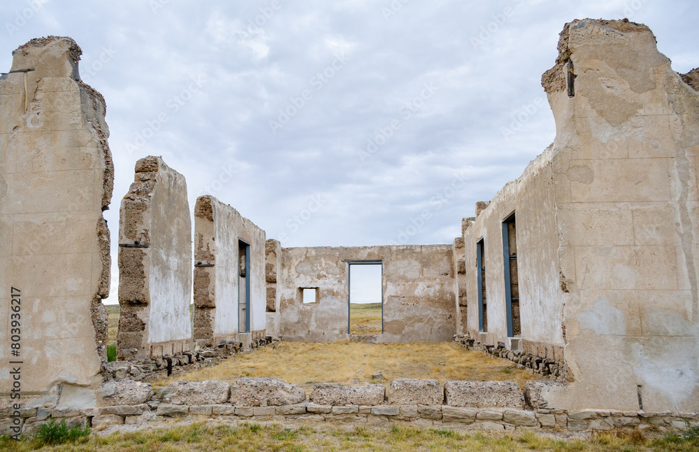 The Ruins of the Post Hospital at Fort Laramie National Historic Site, Trading Post, Diplomatic Site, and Military Installation in Wyoming