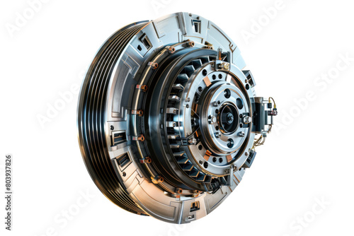 Electric motor isolated on transparent background