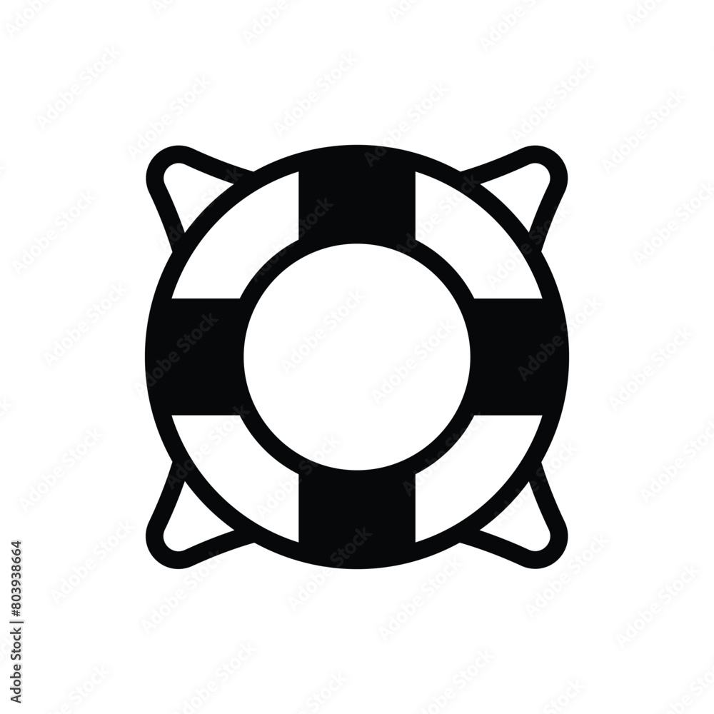 Fototapeta premium Lifebuoy vector icon