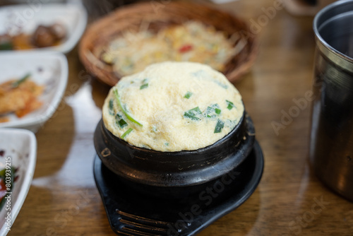 Korean food, steamed eggs