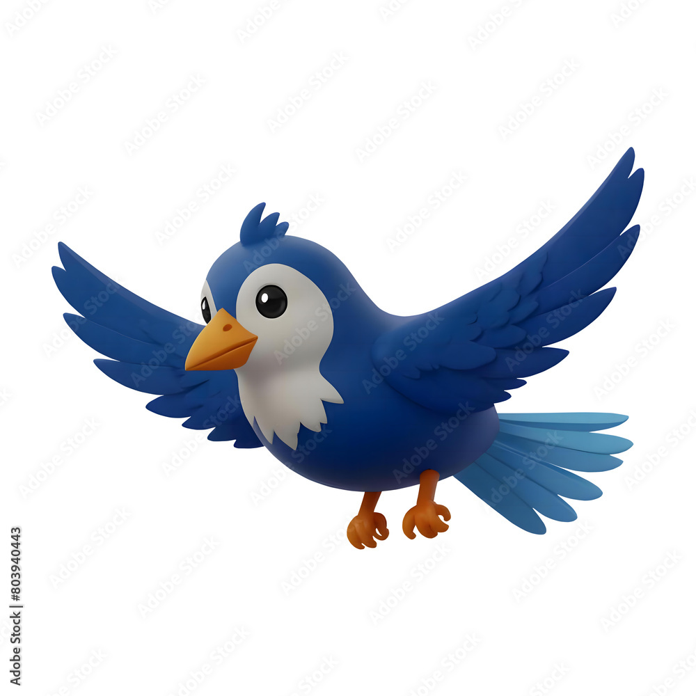 Blue Bird 3D Illustration Blue Bird 3D Illustration