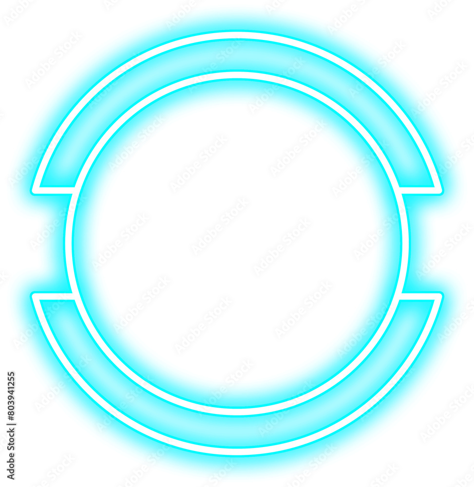 Glowing Neon Circle Emblem Logo Design Element Glowing Neon Circle Emblem Logo Design Element