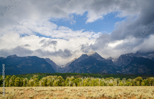 The Teton Range at Grand Teton National Park in Northwestern Wyoming