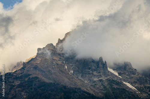 Snow-capped Mountains Landscape in Grand Teton National Park in Wyoming © Zack Frank