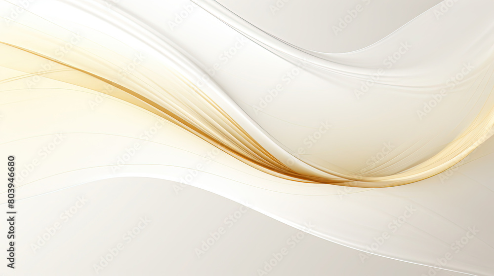 Fototapeta premium Contemporary Gold Wavy Lines On Light White Background