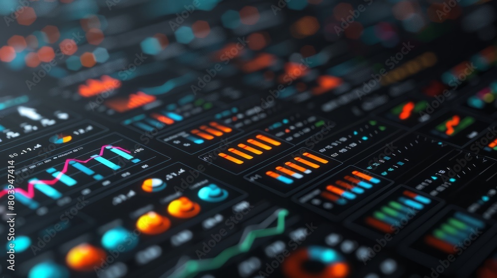 circuit board with glowing lights