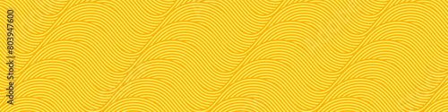 Instant noodle ramen pattern background. Yellow geometric texture of pasta. Food banner: spaghetti, macaroni, vermicelli