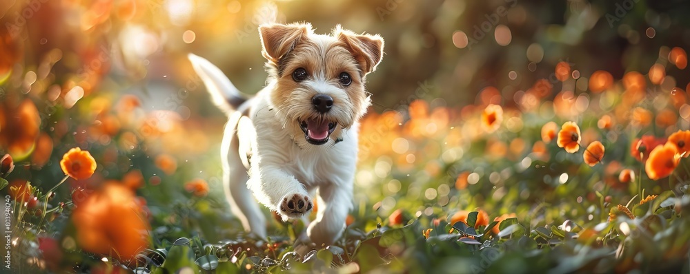 Capture the whimsical world of pets from a worms-eye view Showcase furry companions in a photorealistic digital art style Capture the whimsical world of pets from a worms-eye view Showcase furry companions in a photorealistic digital art style