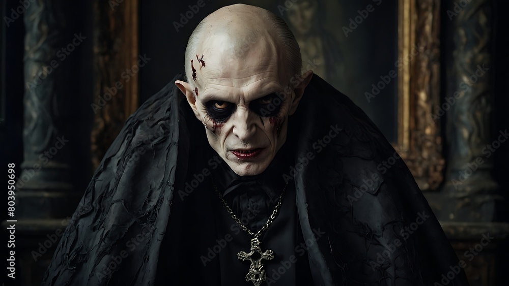 Dark Halloween Horror: Vampire and Zombie in the Night Dark Halloween Horror: Vampire and Zombie in the Night