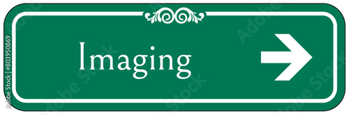 Hospital imaging department sign