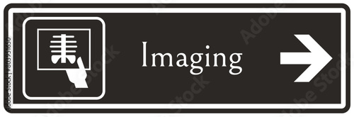 Hospital imaging department sign