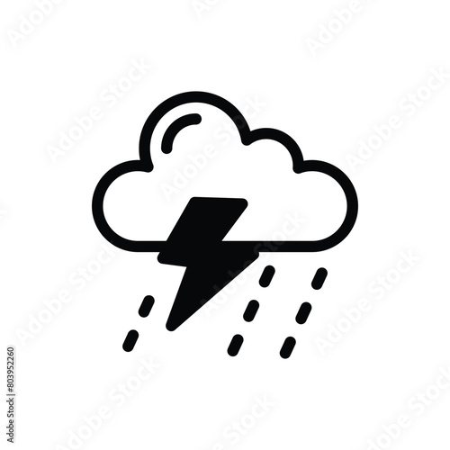 Lighting Rain vector icon