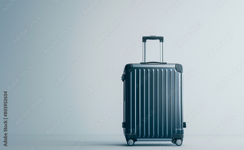 Luxyry roller suitcase on plain subtle background Luxyry roller suitcase on plain subtle background