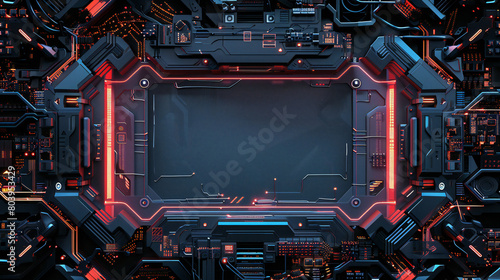 Wallpaper Mural cyberpunk border frame style background Torontodigital.ca
