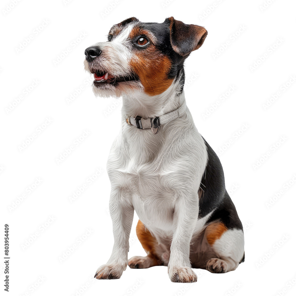  Russell Terrier on Transparent Background .