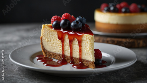 cheescake with beautiful colours 