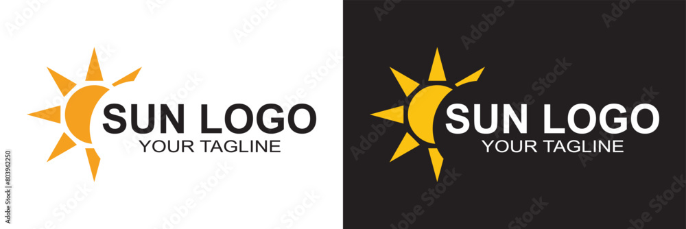 sun logo and icon Vector design Template vector illustration logo design. Eps.10 . 