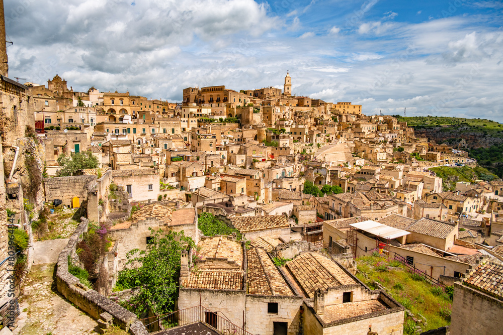 View of the ancient town of Matera, Sassi di Matera in Basilicata, southern Italy View of the ancient town of Matera, Sassi di Matera in Basilicata, southern Italy