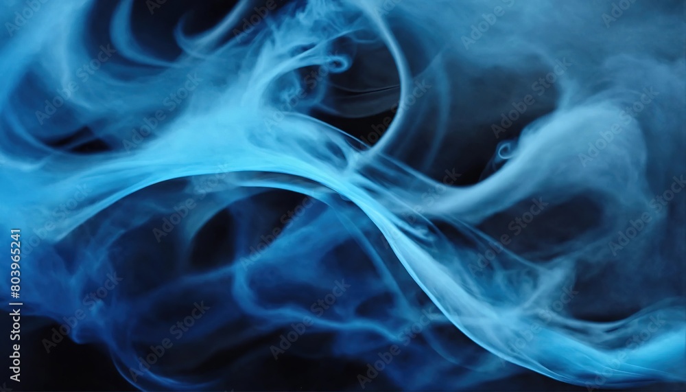 Blue wave of smoke. Abstraction. Generative AI Blue wave of smoke. Abstraction. Generative AI