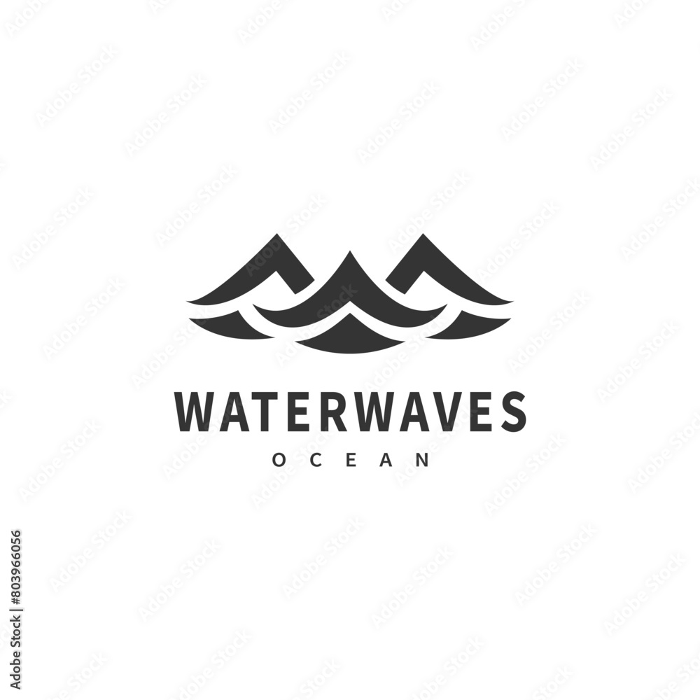 sea water waves vector logo design 5 sea water waves vector logo design 5