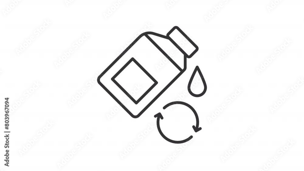 Oil change line animation. Animated bottle and oil drop icon. Preventive maintenance. Car service. Black illustration on white background. HD video with alpha channel. Motion graphic Oil change line animation. Animated bottle and oil drop icon. Preventive maintenance. Car service. Black illustration on white background. HD video with alpha channel. Motion graphic