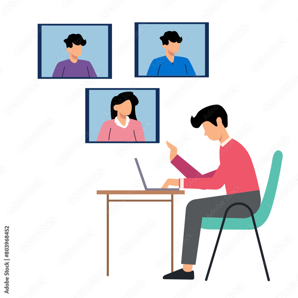 business people in a video meeting business people in a video meeting
