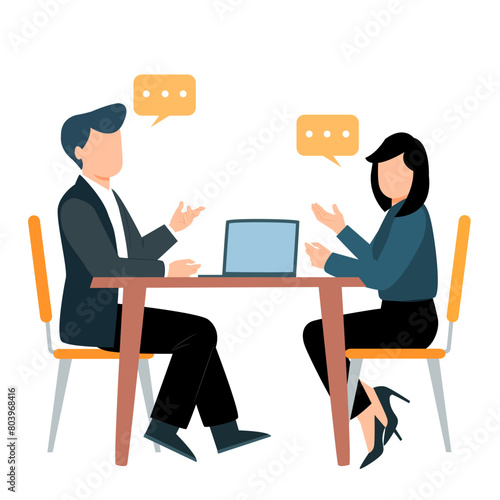 Businessman meeting with HR