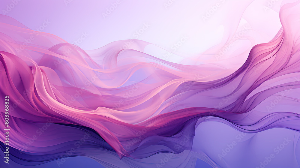 Obraz premium Smooth Flowing White And Purple Wave Design Energy Lines on A Voilet Background