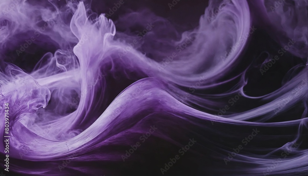 Purple wave of smoke. Abstraction. Generative AI