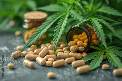 Herbal medication, symbolizing alternative health care and natural remedies.