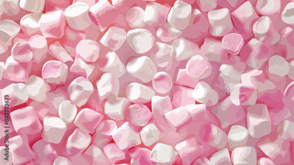 Texture of sweet marshmallows as background Vector style