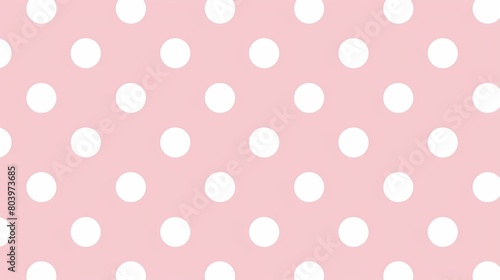 Polka dot pattern on pink background for design and creativity