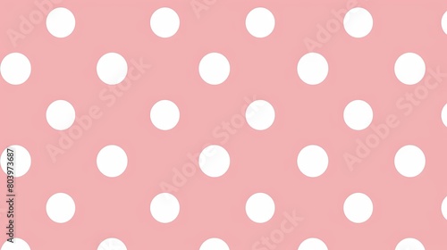 Polka dot pattern on a soft pink background for design and art